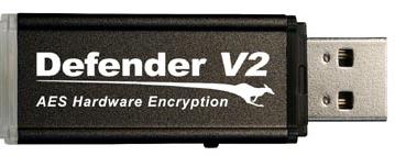 USB-накопитель Kanguru Defender V2 аппаратно  шифрует данные